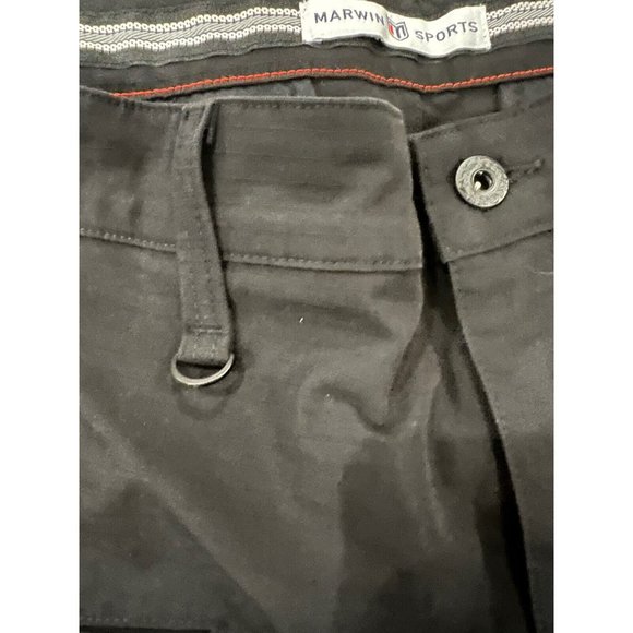 Marwin Sports Motorsport Performance Cargo Shorts 34  7 Pockets Black - Picture 8 of 11